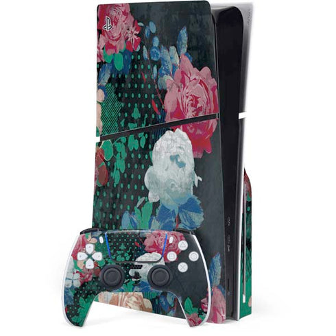 Fall Flowers PS5 Slim Disk Bundle Skin