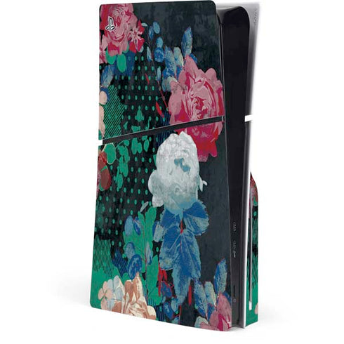 Fall Flowers PS5 Slim Disk Console Skin