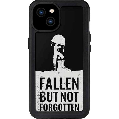 Fallen But Not Forgotten iPhone 15 Plus Waterproof Case