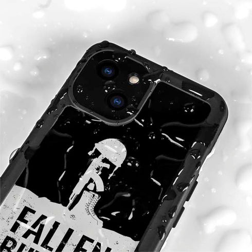 Fallen But Not Forgotten iPhone 15 Plus Waterproof Case