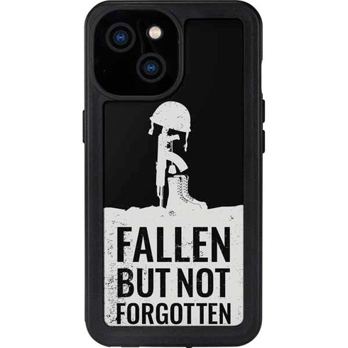 Fallen But Not Forgotten iPhone 15 Waterproof Case