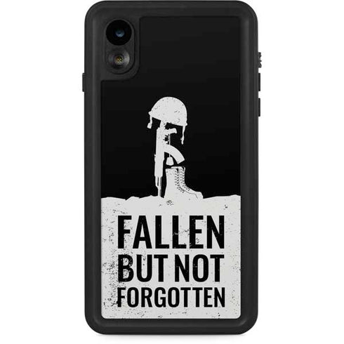 Fallen But Not Forgotten iPhone XR Waterproof Case