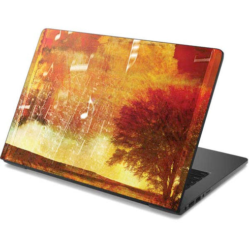Falling Notes Dell Chromebook Skin