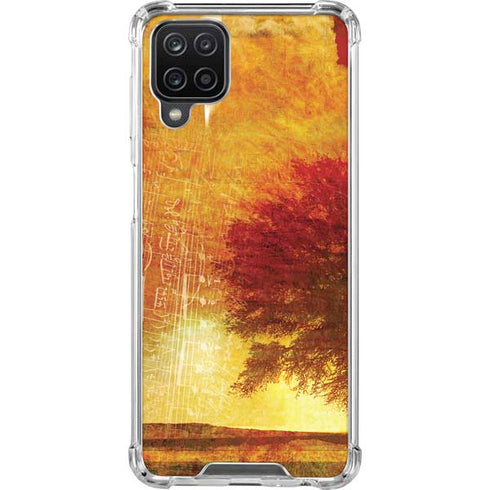 Falling Notes Galaxy A12 Clear Case