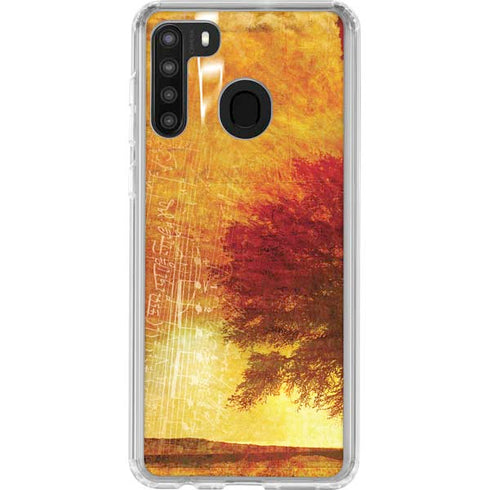 Falling Notes Galaxy A21 Clear Case