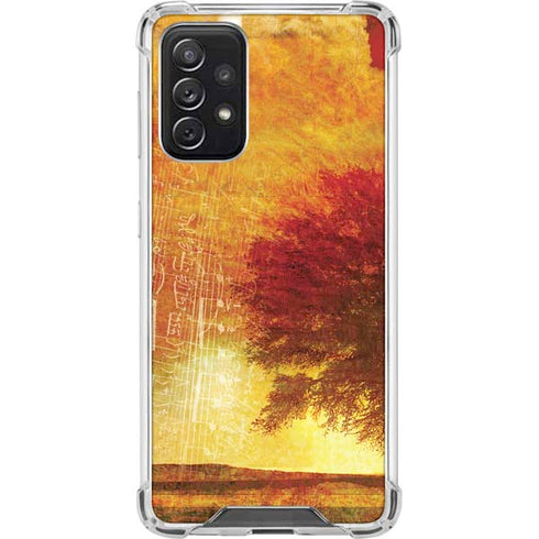 Falling Notes Galaxy A72 5G Clear Case