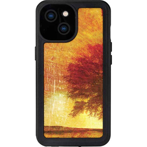 Falling Notes iPhone 13 Mini Waterproof Case