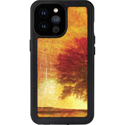 Falling Notes iPhone 14 Pro Max Waterproof Case