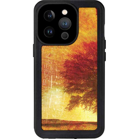 Falling Notes iPhone 14 Pro Waterproof Case