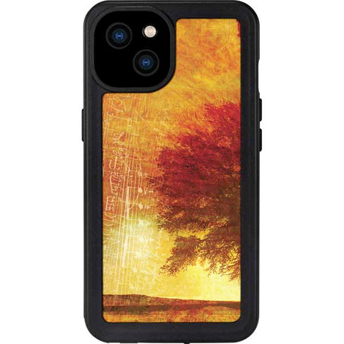 Falling Notes iPhone 15 Plus Waterproof Case