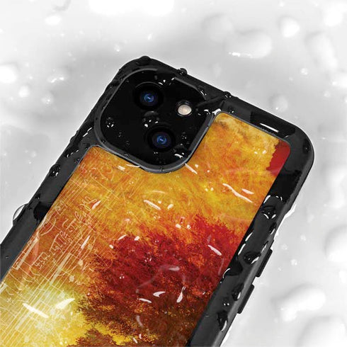 Falling Notes iPhone 15 Waterproof Case