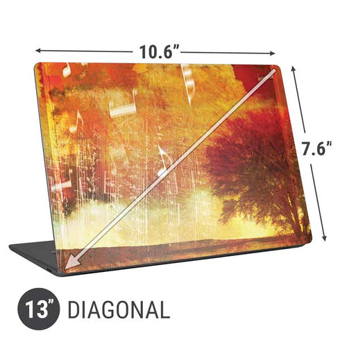 Falling Notes Universal Laptop 13in (10.6 x 7.6in) Skin