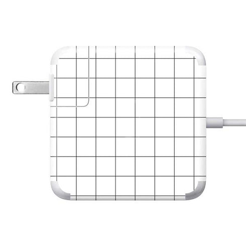 White Grid 85W Power Adapter (15 and 17 inch MacBook Pro Charger) Skin