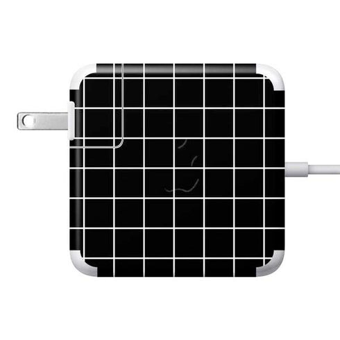 Black Grid 85W Power Adapter (15 and 17 inch MacBook Pro Charger) Skin
