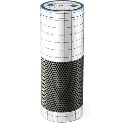 White Grid Amazon Echo Skin