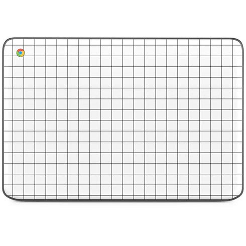 White Grid HP Chromebook Skin