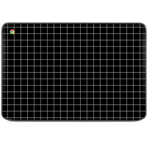 Black Grid HP Chromebook Skin