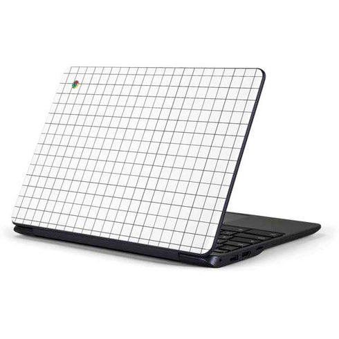 White Grid Samsung Chromebook Skin