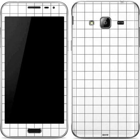 White Grid Galaxy J3 Skin
