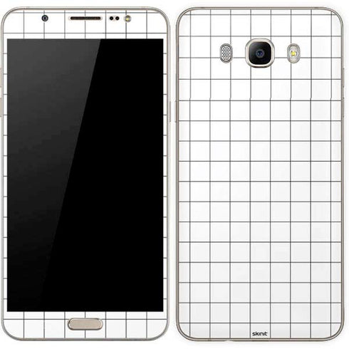 White Grid Galaxy J7 Skin