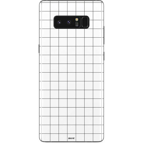 White Grid Galaxy Note 8 Skin