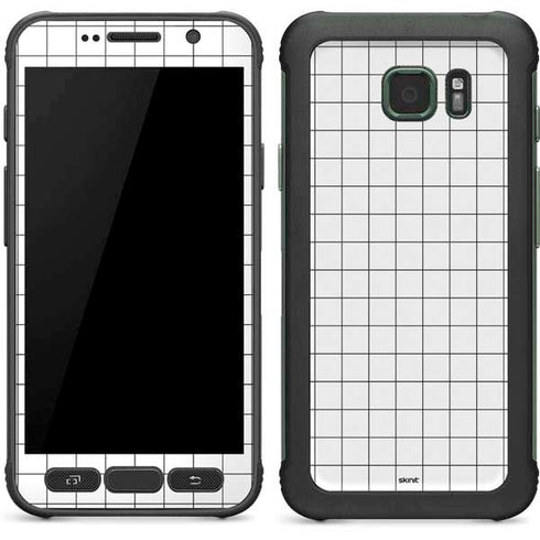 White Grid Galaxy S7 Active Skin