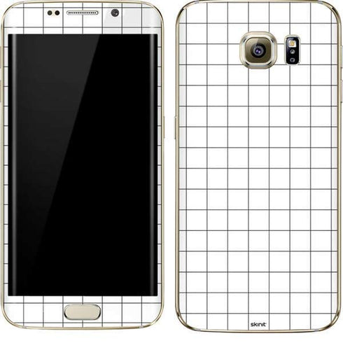 White Grid Galaxy S7 Edge Skin
