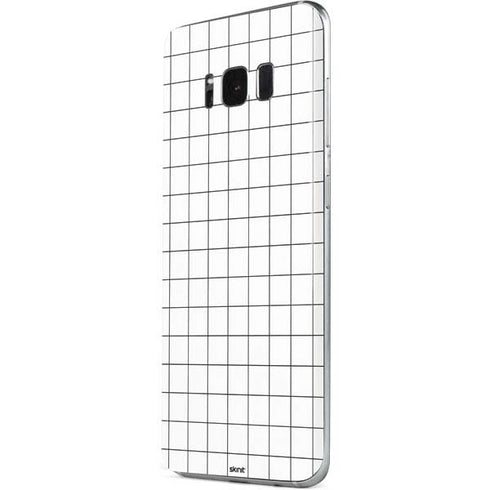 White Grid Galaxy S8 Skin