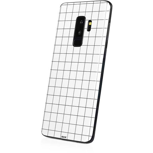 White Grid Galaxy S9 Plus Skin