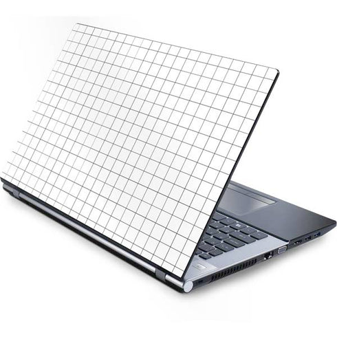 White Grid Generic Laptop Skin