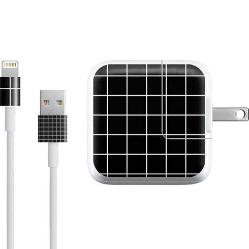 Black Grid iPad Charger (10W USB) Skin