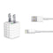 White Grid iPhone Charger (5W USB) Skin