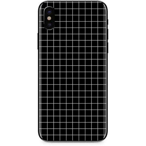 Black Grid iPhone X Skin