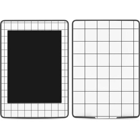 White Grid Amazon Kindle Skin