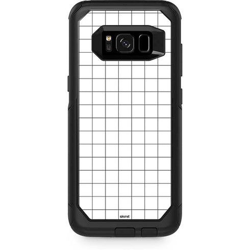 White Grid Otterbox Commuter Galaxy Skin