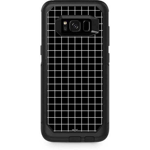 Black Grid Otterbox Commuter Galaxy Skin