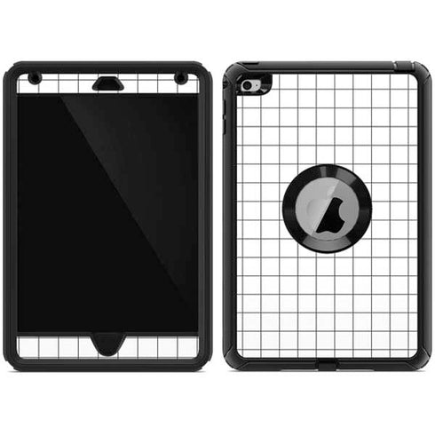 White Grid Otterbox Defender iPad Skin