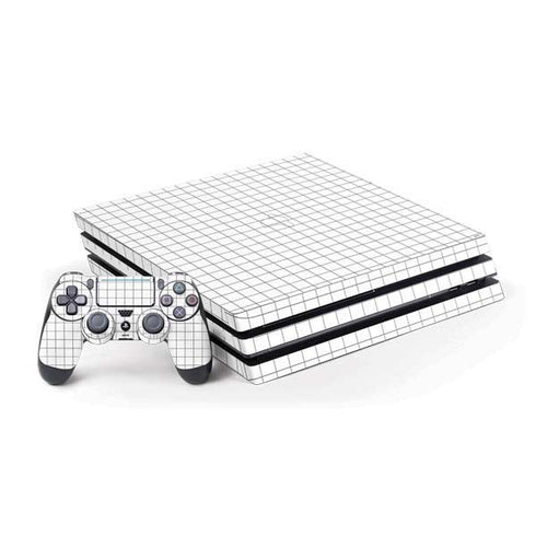 White Grid PS4 Pro Bundle Skin