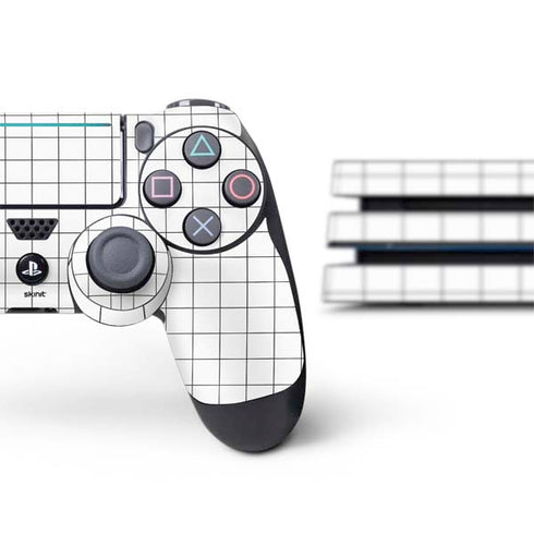 White Grid PS4 Pro Bundle Skin