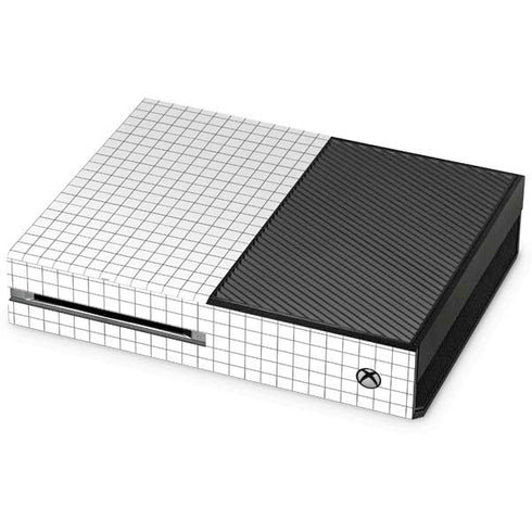 White Grid Xbox One Console Skin