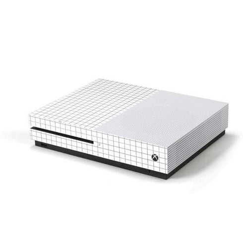 White Grid Xbox One S Console Skin