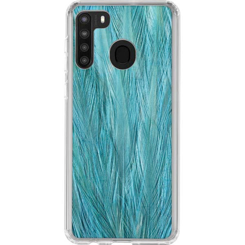 Feather Animal Print Galaxy A21 Clear Case