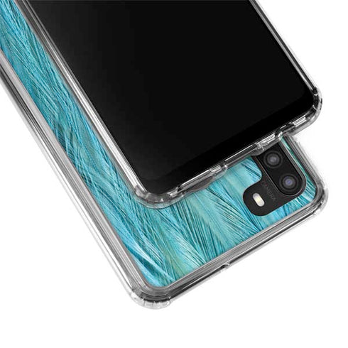 Feather Animal Print Galaxy A21 Clear Case
