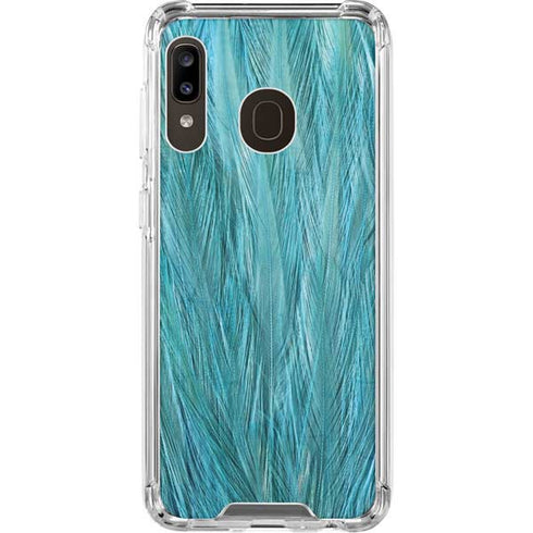 Feather Animal Print Galaxy A30 Clear Case