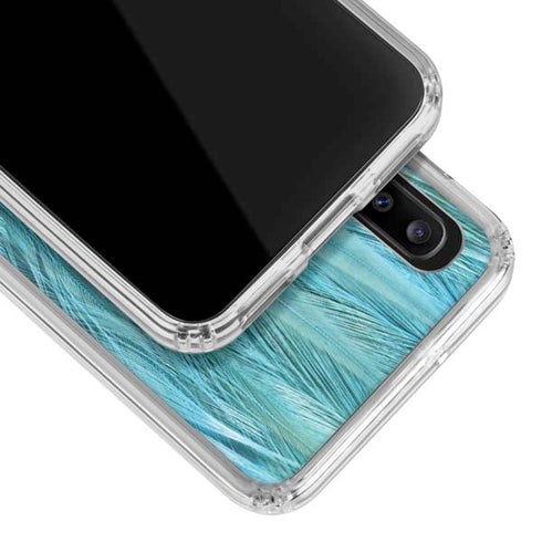 Feather Animal Print Galaxy A30 Clear Case