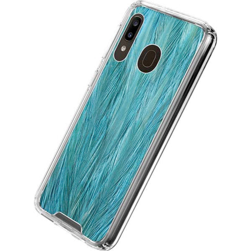 Feather Animal Print Galaxy A30 Clear Case