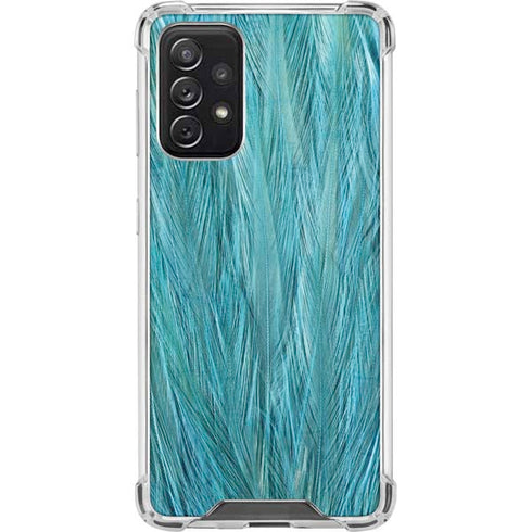Feather Animal Print Galaxy A72 5G Clear Case
