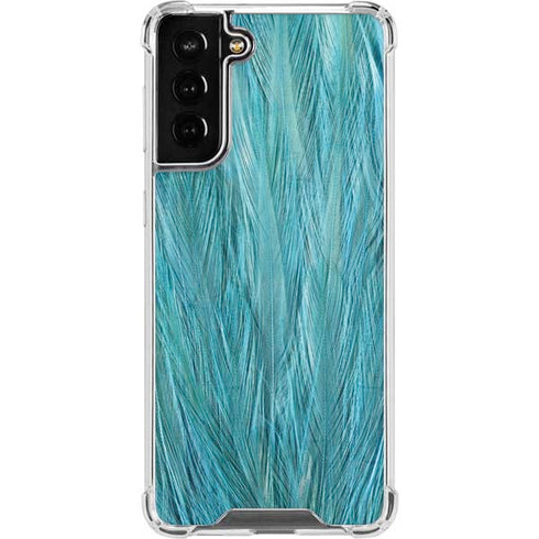 Feather Animal Print Galaxy S21 FE Clear Case