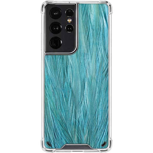 Feather Animal Print Galaxy S21 Ultra 5G Clear Case