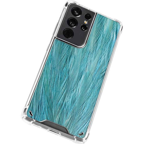 Feather Animal Print Galaxy S21 Ultra 5G Clear Case